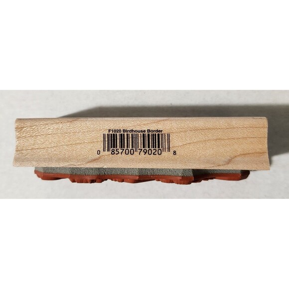 Birdhouse Border Garden Flower Water Can Hero Arts Rubber Stamp 1996 USA Unused - Picture 4 of 7